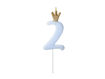 Picture of CANDLE CROWN LIGHT BLUE NUMBER 2